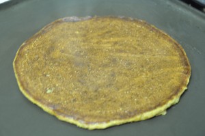 Vegan whole wheat banana pancake